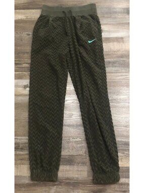 Nike Womens Small Modern Everyday Sportswear Green Pants Joggers